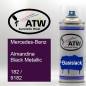 Preview: Mercedes-Benz, Almandine Black Metallic, 182 / 9182: 400ml Sprühdose, von ATW Autoteile West.